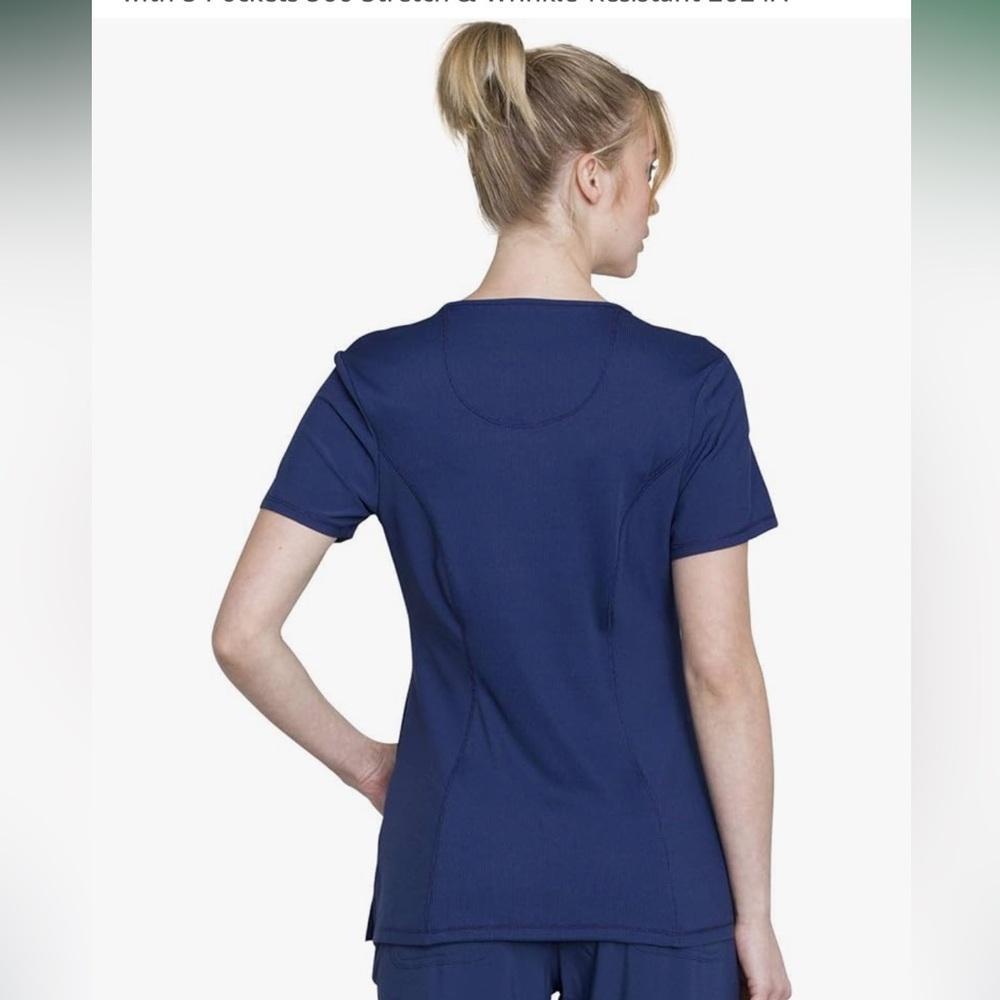 (2) Cherokee Infinity Scrub Tops Small - Picture 2 of 12
